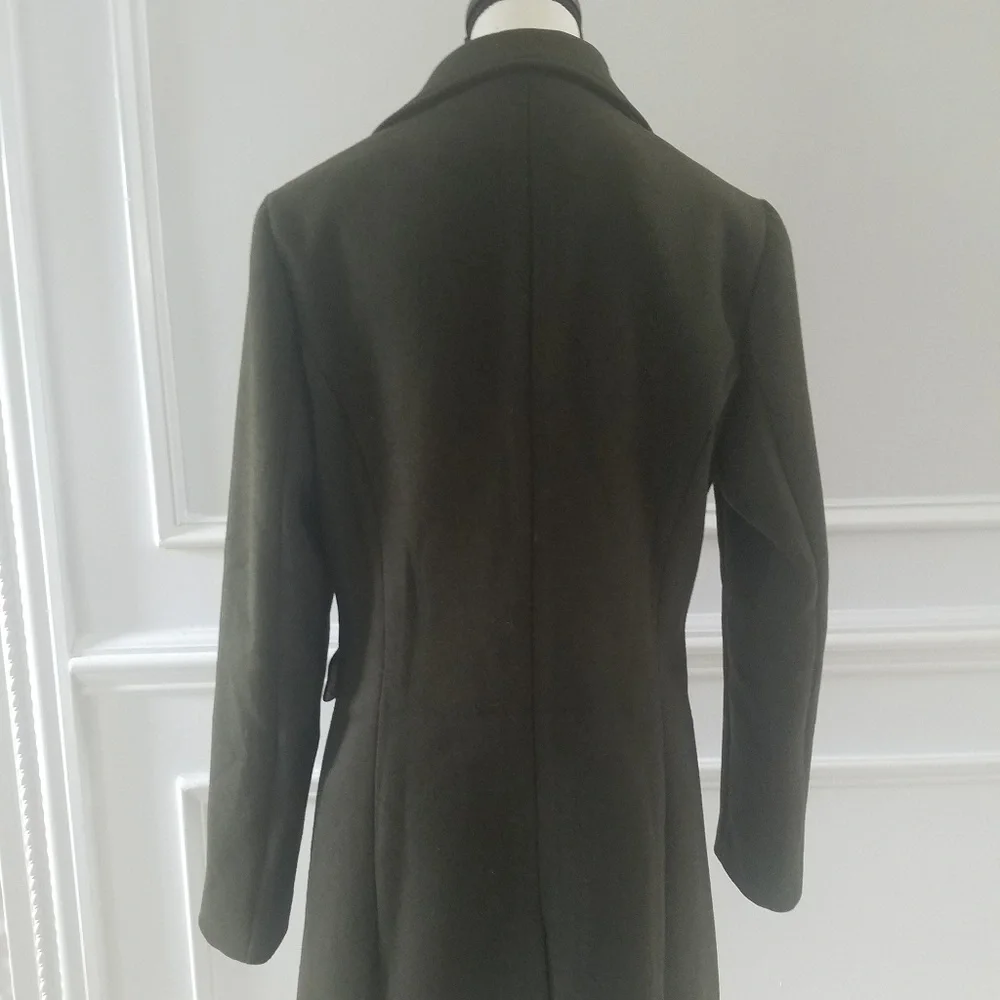 Wool Blend Double Breasted Peacoat. - Picture 5 of 7